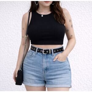 BLANKNYC The Perry Mom Shorts Denim High Rise Cuffed 27 NWT Y2K